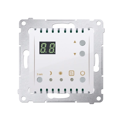 Simon 54 Regulator temperatury z wyświetlaczem z czujnikiem wewnętrznym, biały [10]