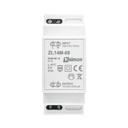 zasilacz LED 14V 8W, modułowy