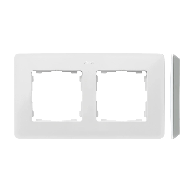 SIMON 82 Detail ORIGINAL-premium ramka 2-krotna, biały/podstawa aluminium [5]