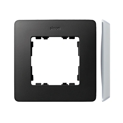 SIMON 82 Detail ORIGINAL-premium Ramka 1-krotna, grafit/podstawa aluminium [5]