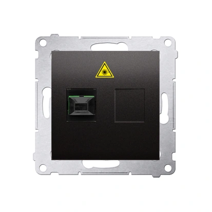 SIMON 54 Gniazdo światłowodowe pojedyncze SC/APC, antracyt [10]