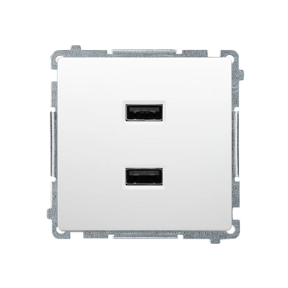 BASIC MODUŁ Ładowarka USB podwójna 2.1 A, 5V DC, 230V, biały [10]