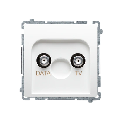 BASIC MODUŁ gniazdo antenowe TV-DATA tłum.:5dB, zakres częstotliwości 5-1000 MHz, biały [10]