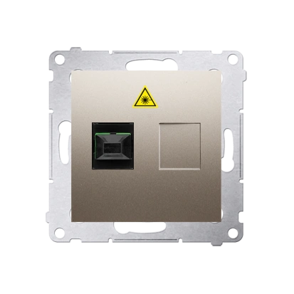 Simon 54 gniazdo światłowodowe pojedyncze SC/APC, złoty mat [10]