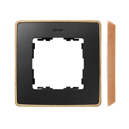 SIMON 82 Detail SELECT-drewno ramka 1-krotna, grafit/podstawa drewno [5]