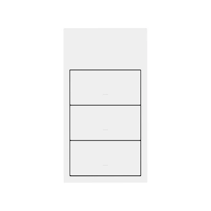 SIMON 100 Panel 2-krotny pion: 3 klawisze, biały mat [1]