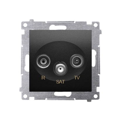 Simon 54 gniazdo antenowe R-TV-SAT końcowe/zakończeniowe (moduł); czarny mat