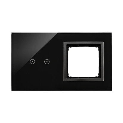 Simon 54 TOUCH Panel dotykowy 2 moduły - 2 pola dotykowe poziome + 1 pole na osprzęt, zastygła lawa [5]