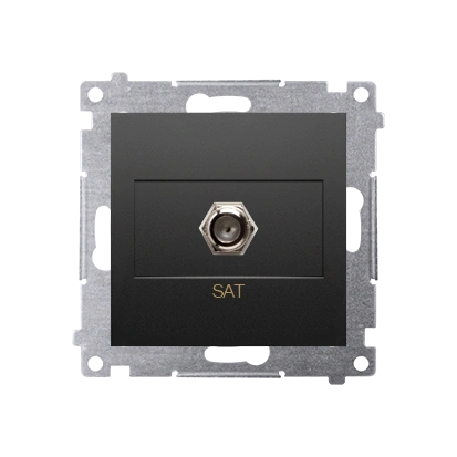 Simon 54 gniazdo antenowe SAT pojedyncze, czarny [10]