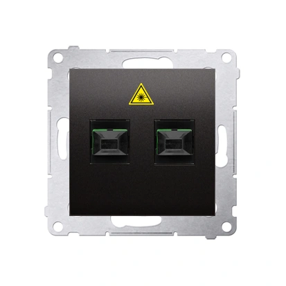 SIMON 54 Gniazdo światłowodowe podwójne SC/APC, antracyt [10]