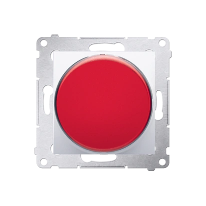 Simon 54 Sygnalizator świetlny LED [światło czerwone] 230V, zaciski śrubowe, biały [10]