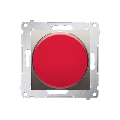 Simon 54 Sygnalizator świetlny LED [światło czerwone] 230V, zaciski śrubowe, złoty mat [10]