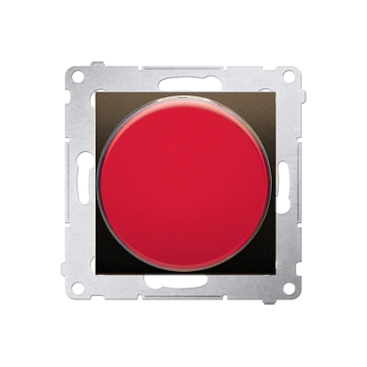 Simon 54 Sygnalizator świetlny LED [światło czerwone] 230V, zaciski śrubowe, brąz mat [10]