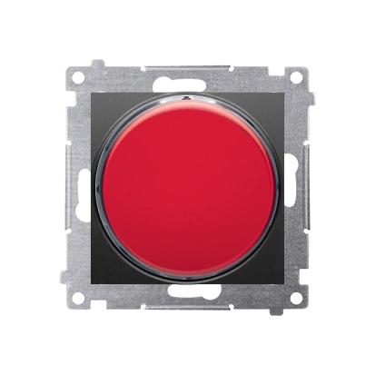 Simon 54 Sygnalizator świetlny LED [światło czerwone] 230V, zaciski śrubowe, czarny [10]