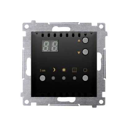 Simon 54 Regulator temperatury z wyświetlaczem z czujnikiem wewnętrznym, czarny [10]