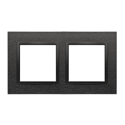 Simon 54 NATURE ramka 2-krotna metalowa, inox dark [5]