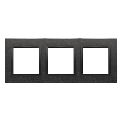 Simon 54 NATURE ramka 3-krotna metalowa, inox dark [5]