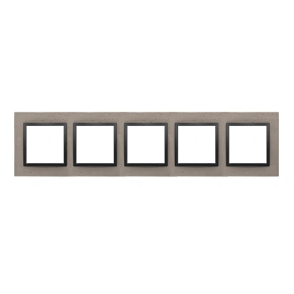 Simon 54 NATURE ramka 5-krotna betonowa, czarny charakter [5]