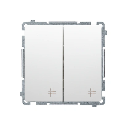 BASIC MODUŁ Łącznik krzyżowy podwójny 10AX, szybkozłącza, biały [10]