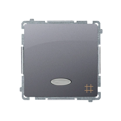 BASIC MODUŁ łącznik krzyżowy z podświetleniem LED (niebieski) 10AX, szybkozłącza, stal inox [10]