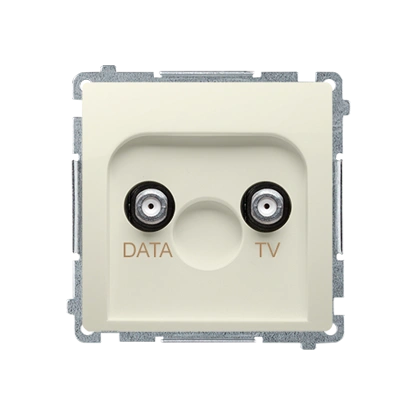 BASIC MODUŁ gniazdo antenowe TV-DATA tłum.:5dB, zakres częstotliwości 5-1000 MHz, beżowy [10]