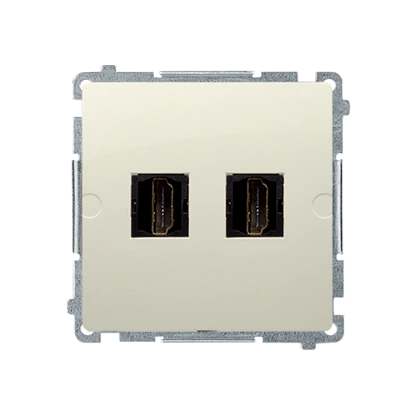 BASIC MODUŁ gniazdo HDMI podwójne, beżowy [10]