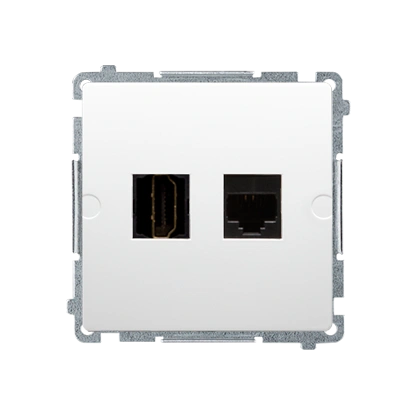 BASIC MODUŁ gniazdo 1xHDMI + komputerowe 1xRJ45 kat.6, biały [10]