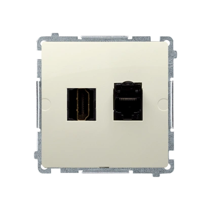 BASIC MODUŁ gniazdo 1xHDMI + komputerowe 1xRJ45 kat.6, beżowy [10]