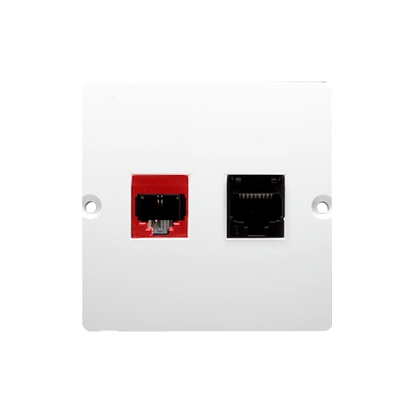 BASIC MODUŁ gniazdo komputerowe 1xRJ45 + telefoniczne 1xRJ12, biały [10]