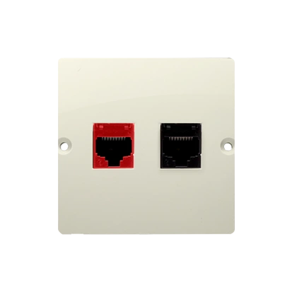 BASIC MODUŁ gniazdo komputerowe 1xRJ45 + telefoniczne 1xRJ12, beżowy [10]