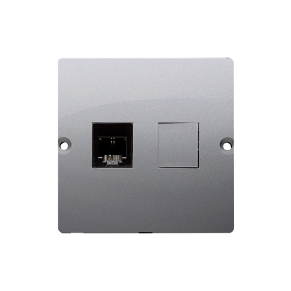 BASIC MODUŁ gniazdo telefoniczne pojedyńcze RJ11, stal inox [10] *montaż do puszki na wkręty [bez łapek]