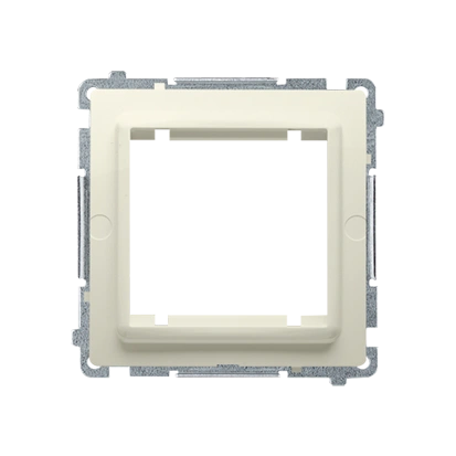 BASIC MODUŁ Adapter (przejściówka) na osprzęt standardu 45×45mm, mocowanie na wkręty i łapki, beżowy [10]