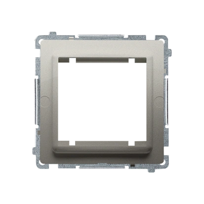 BASIC MODUŁ Adapter (przejściówka) na osprzęt standardu 45×45mm, mocowanie na wkręty i łapki, satynowy met. [10]