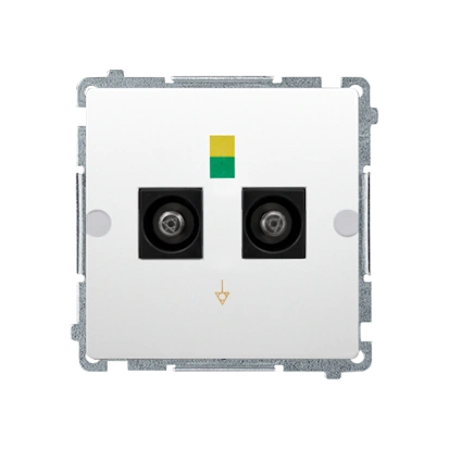 BASIC MODUŁ gniazdo ekwipotencjalne podwójne, białe [10]