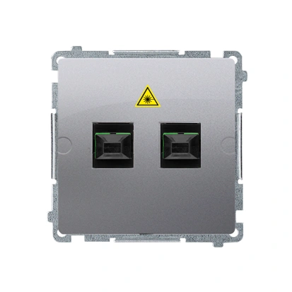 BASIC MODUŁ gniazdo światłowodowe podwójne SC/APC, stal inox [10]