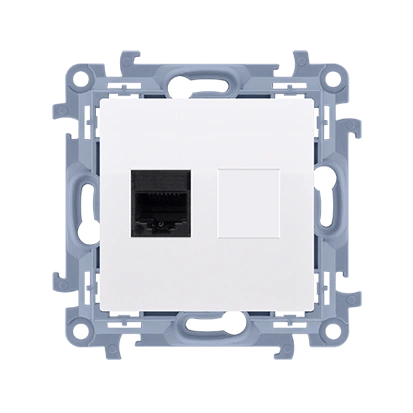 SIMON 10 gniazdo komputerowe pojedyncze RJ45 kat. 6 ekranowane, biały [10]