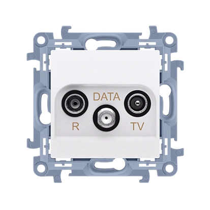 SIMON 10 gniazdo antenowe R-TV-DATA tłum.:10dB, biały [10]