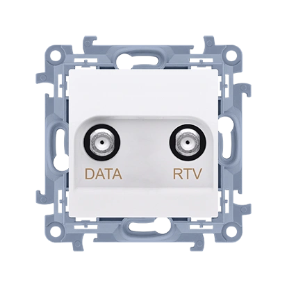 SIMON 10 gniazdo antenowe RTV-DATA końcowe tłum.:10dB, biały [10]