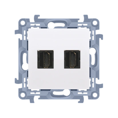 SIMON 10 gniazdo HDMI podwójne, biały [10]