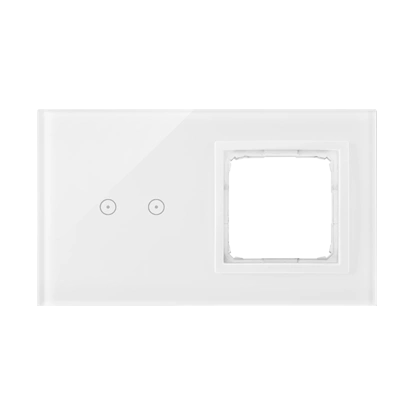 Simon 54 TOUCH Panel dotykowy 2 moduły - 2 pola dotykowe poziome + 1 pole na osprzęt, biała perła [5]
