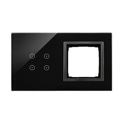 Simon 54 TOUCH Panel dotykowy 2 moduły - 4 pole dotykowe + 1 otwór na osprzęt, zastygła lawa [5]