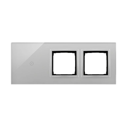 Simon 54 TOUCH Panel dotykowy 3 moduły - 1 pole dotykowe + 2 otwory na osprzęt, srebrna mgła [5]