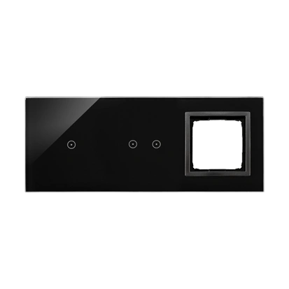 Simon 54 TOUCH Panel dotykowy 3 moduły - 1 pole dotykowe + 2 pola dotykowe poziome + 1 otwór na osprzęt, zastygła lawa [5]