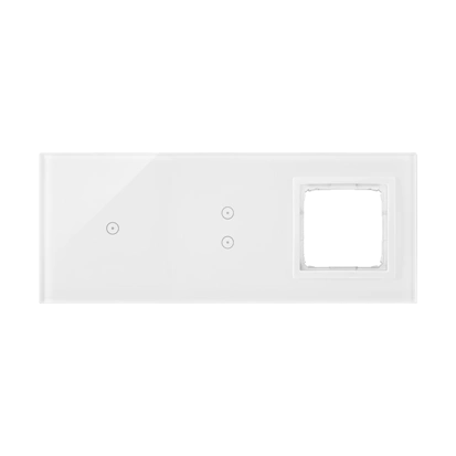 Simon 54 TOUCH Panel dotykowy 3 moduły - 1 pole dotykowe + 2 pola dotykowe pionowe + 1 otwór na osprzęt, biała perła [5]