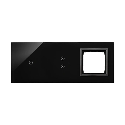 Simon 54 TOUCH Panel dotykowy 3 moduły - 1 pole dotykowe + 2 pola dotykowe pionowe + 1 otwór na osprzęt, zastygła lawa [5]