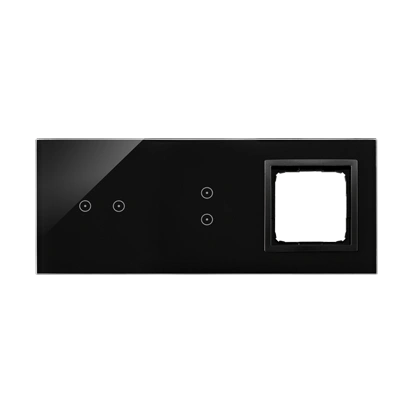 Simon 54 TOUCH Panel dotykowy 3 moduły - 2 pola dotykowe poziome + 2 pola dotykowe pionowe + 1 otwór na osprzęt, wulkaniczna lawa [5]