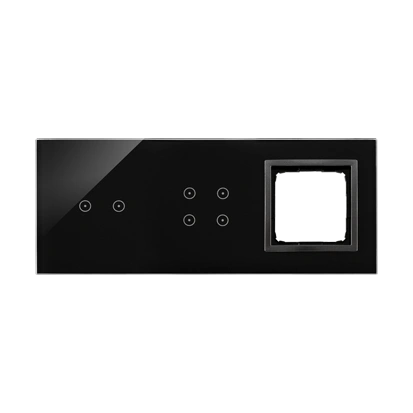 Simon 54 TOUCH Panel dotykowy 3 moduły - 2 pola dotykowe poziome + 4 pola dotykowe + 1 otwór na osprzęt, zastygła lawa [5]