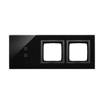 Simon 54 TOUCH Panel dotykowy 3 moduły - 2 pola dotykowe pionowe + 2 otwory na osprzęt, zastygła lawa [5]