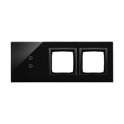 Simon 54 TOUCH Panel dotykowy 3 moduły - 2 pola dotykowe pionowe + 2 otwory na osprzęt, wulkaniczna lawa [5]
