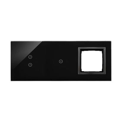 Simon 54 TOUCH Panel dotykowy 3 moduły - 2 pola dotykowe pionowe + 1 pole dotykowe + 1 otwór na osprzęt, zastygła lawa [5]